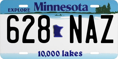MN license plate 628NAZ