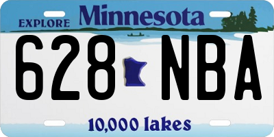 MN license plate 628NBA