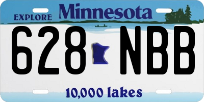 MN license plate 628NBB
