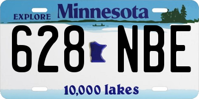 MN license plate 628NBE