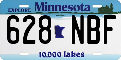 MN license plate 628NBF