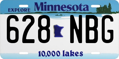 MN license plate 628NBG