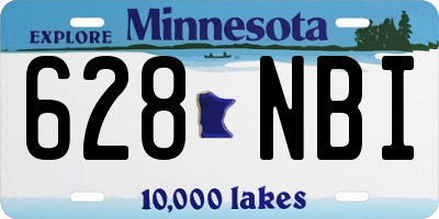 MN license plate 628NBI