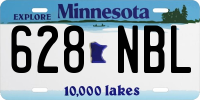 MN license plate 628NBL