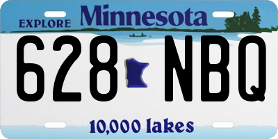 MN license plate 628NBQ