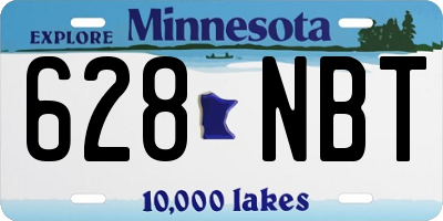 MN license plate 628NBT