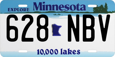 MN license plate 628NBV