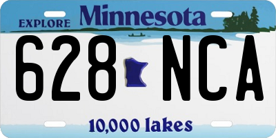 MN license plate 628NCA