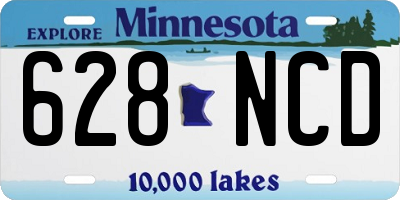 MN license plate 628NCD