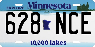 MN license plate 628NCE