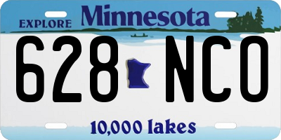 MN license plate 628NCO