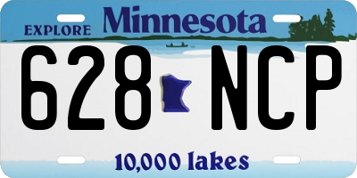 MN license plate 628NCP