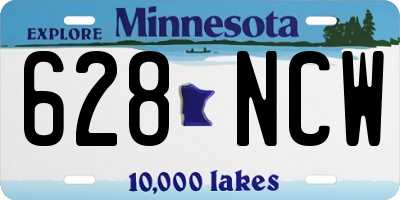MN license plate 628NCW