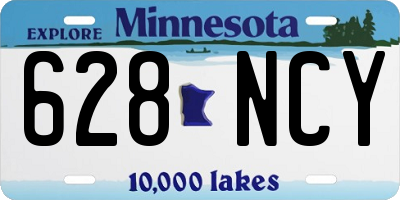 MN license plate 628NCY