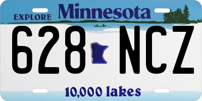 MN license plate 628NCZ