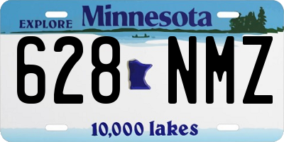 MN license plate 628NMZ