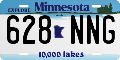 MN license plate 628NNG