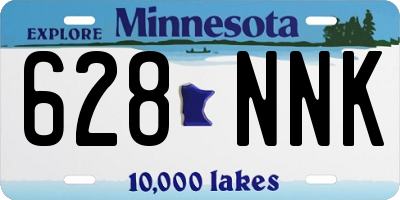 MN license plate 628NNK