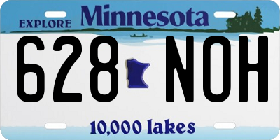 MN license plate 628NOH