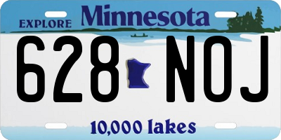 MN license plate 628NOJ