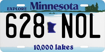 MN license plate 628NOL