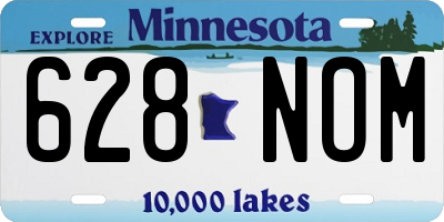 MN license plate 628NOM