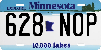 MN license plate 628NOP