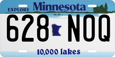 MN license plate 628NOQ