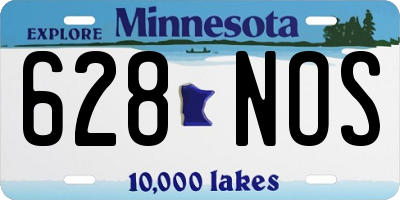MN license plate 628NOS