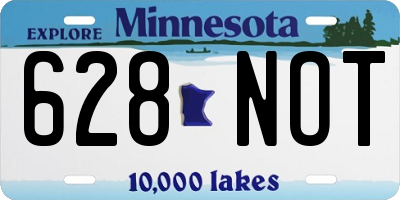 MN license plate 628NOT