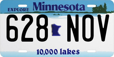MN license plate 628NOV