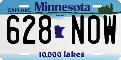 MN license plate 628NOW