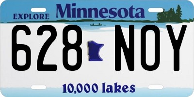 MN license plate 628NOY