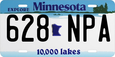 MN license plate 628NPA