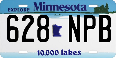 MN license plate 628NPB