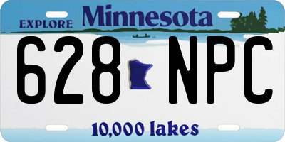 MN license plate 628NPC