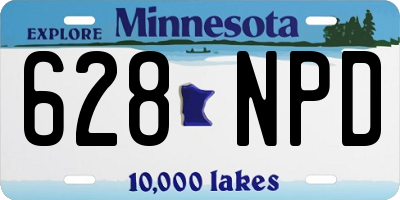 MN license plate 628NPD