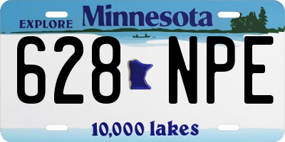 MN license plate 628NPE