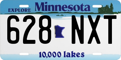 MN license plate 628NXT