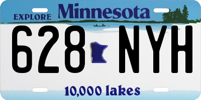 MN license plate 628NYH