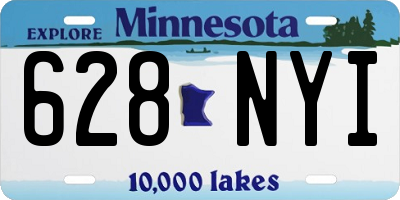 MN license plate 628NYI