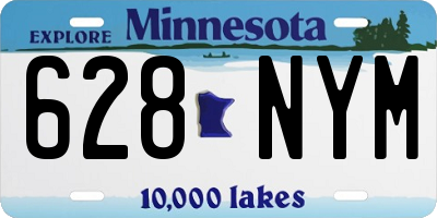 MN license plate 628NYM