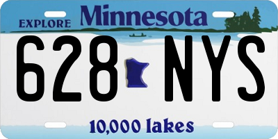 MN license plate 628NYS