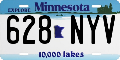 MN license plate 628NYV