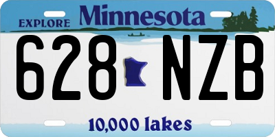 MN license plate 628NZB