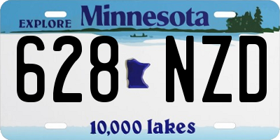 MN license plate 628NZD