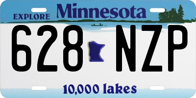MN license plate 628NZP