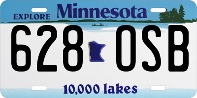 MN license plate 628OSB