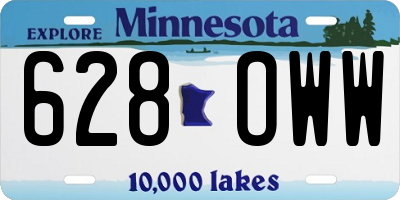 MN license plate 628OWW