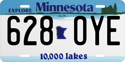 MN license plate 628OYE